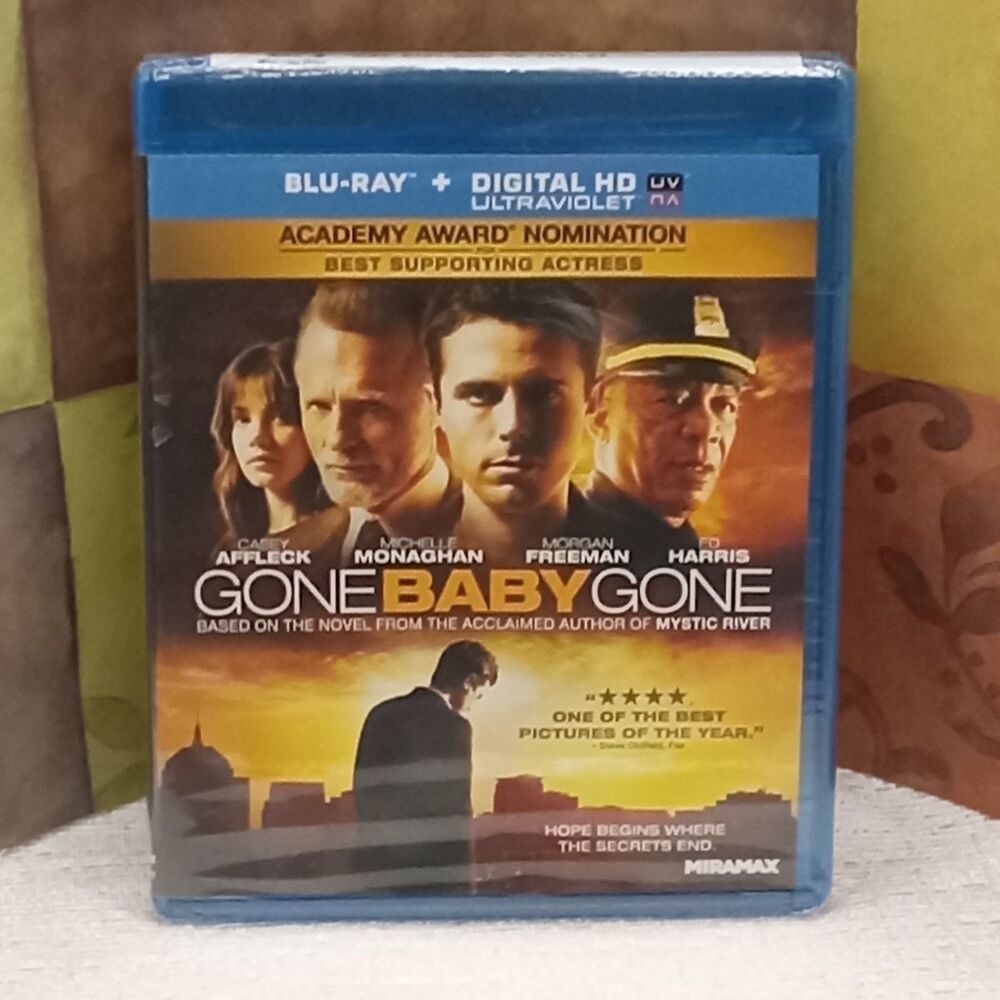 Gone Baby Gone Blu-ray Digital HD Movie Morgan Freeman Kidnapping Thriller NEW